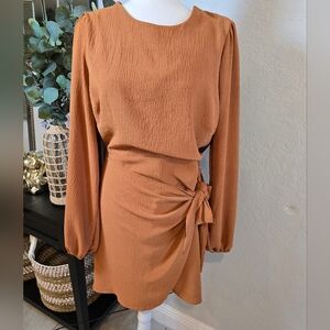 Floret Studios Long Sleeve Wrap Dress